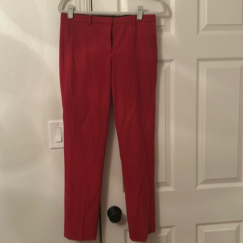 Theory Hartsdale red suit pant, size 4